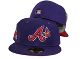 Purple Atlanta Braves Red Bottom 2000 All Star Game Patch New Era 59Fifty Fitted