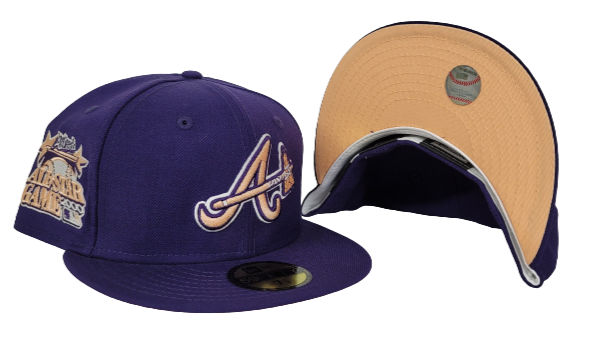 Purple Atlanta Braves Peach Bottom 2000 All Star Game Patch New Era 59Fifty Fitted
