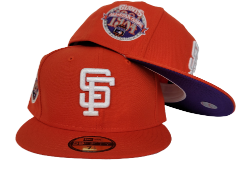 Orange San Francisco Giants Navy Blue Visor Royal Bottom Tell It Goodbye Stadium Side Patch New Era 59FIFTY Fitted 71/8