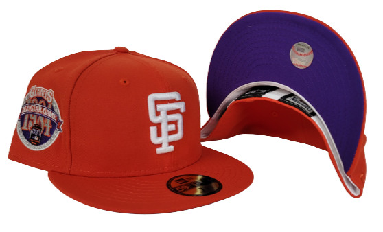 Orange San Francisco Giants Navy Blue Visor Royal Bottom Tell It Goodbye Stadium Side Patch New Era 59FIFTY Fitted 71/8