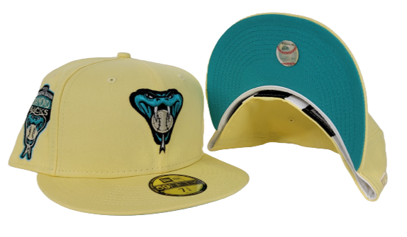 Light Yellow Arizona Diamondbacks Teal Bottom 1998 Inaugural Season Ne ...