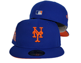 ROYAL BLUE NEW YORK METS ORANGE BOTTOM 25TH ANNIVERSARY NEW ERA 59FIFTY FITTED