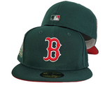 Dark Green New Era Boston Red Sox Red Bottom 1999 All Star Game side Patch 59Fifty Fitted