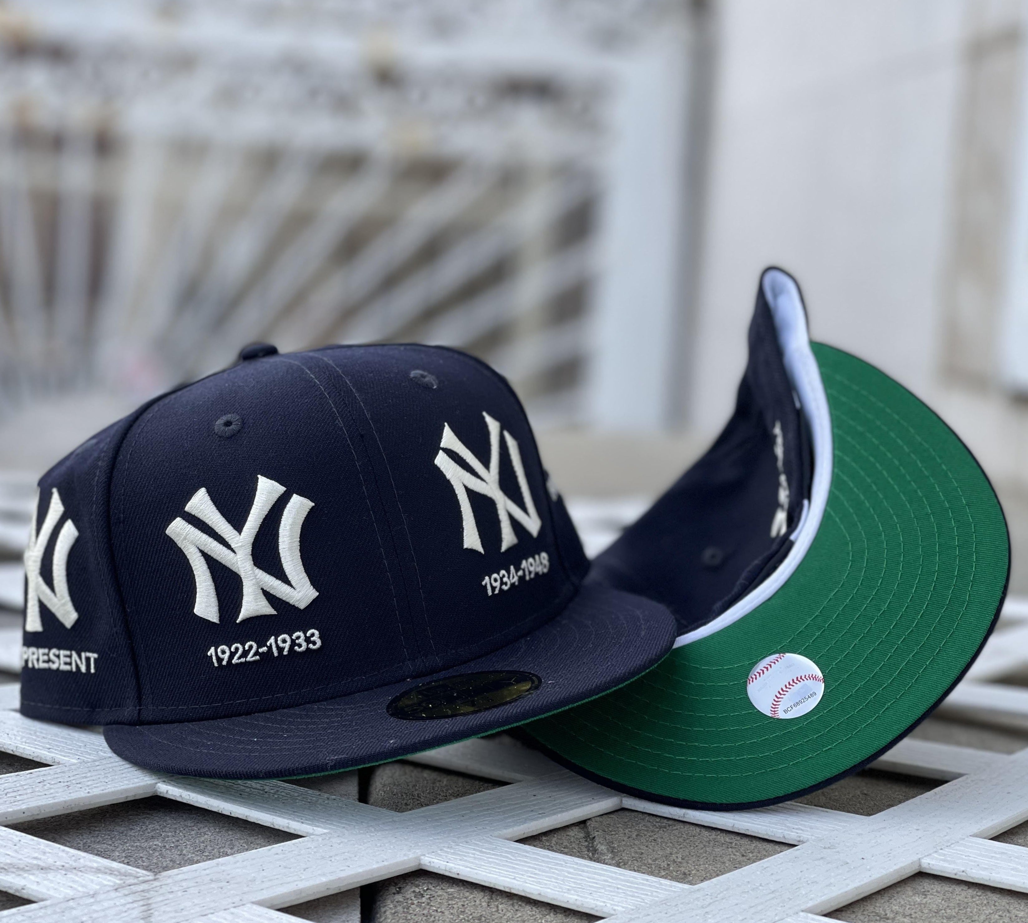Navy Blue New York Yankees Timeline Logo New Era 59Fifty Fitted ...