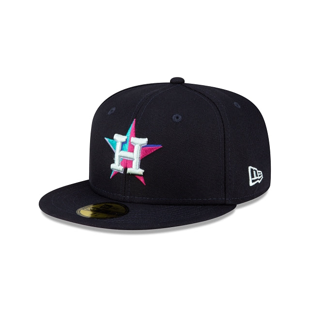 Houston Astros 2017 WS POLAR LIGHTS Navy-Pink Fitted Hat