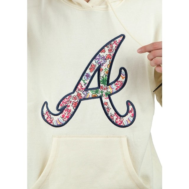 Off White Atlanta Braves Water Color Floral New Era Hoodie – Exclusive  Fitted Inc.