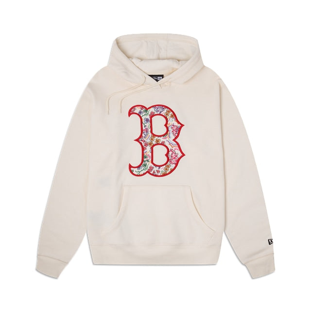 Off White Boston Red Sox Water Color Floral New Era Hoodie Exclusive Fitted Inc.