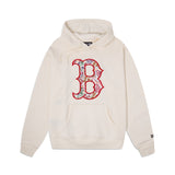 Off White Boston Red Sox Water Color Floral New Era Hoodie