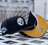 Product Black Pittsburgh Steeleres Yellow Bottom Super Bowl XLIII Side Patch New Era 59Fifty Fitted