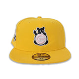 Yellow Chicago Cubs Pink Bottom 1990 All Star Game Side Patch New Era 59Fifty Fitted